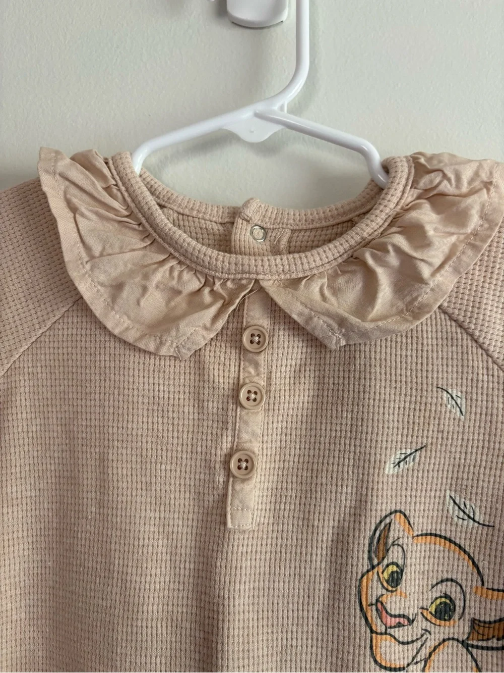 Disney Baby The Lion King Waffle Knit Romper 6/9M